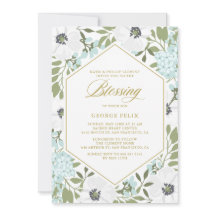 Anêmonas brancas Azul Floral Bebê Bênção