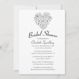 Convite Anêmonas Chás de panela Florais Flores Brancas Pre