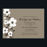 Convite Anemone Moderno | Janto de ensaio<br><div class="desc">DO MODERNO ANEMONE WEDDING COLLECTION: Flores de Anêmonas Brancas e Brancas em um design moderno para o seu Janto de Ensaio de Casamento com um fundo de Kraft Tan. Um padrão de gingham branco e preto no fundo do convite. Se você quiser uma flor de anêmona diferente ou qualquer outra...</div>