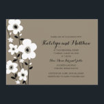 Convite Anemone Moderno | Janto de ensaio<br><div class="desc">DO MODERNO ANEMONE WEDDING COLLECTION: Flores de Anêmonas Brancas e Brancas em um design moderno para o seu Janto de Ensaio de Casamento com um fundo de Kraft Tan. Um padrão de gingham branco e preto no fundo do convite. Se você quiser uma flor de anêmona diferente ou qualquer outra...</div>