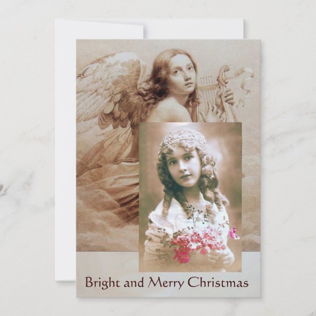 Convite ANGEL JOGANDO LYRA SOBRE O Modelo de Foto de NUDS (Frente)