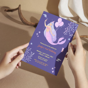 Convite Angel Theme elegante Birthday