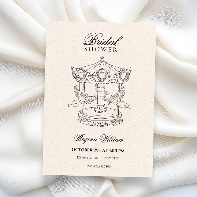 Convite Angels bridal shower (Criador carregado)