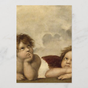 Convite Angels Cherubs Raphael Santi Sistine Madonna Sweet