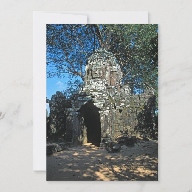 Convite Angkor wat, templo Ta som - Camboja, Ásia (Frente)
