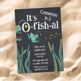 Convite Anglerfish Deep Sea Ocean Birday