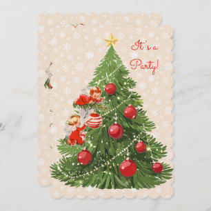 Convite Ângulos decorando a árvore de Natal