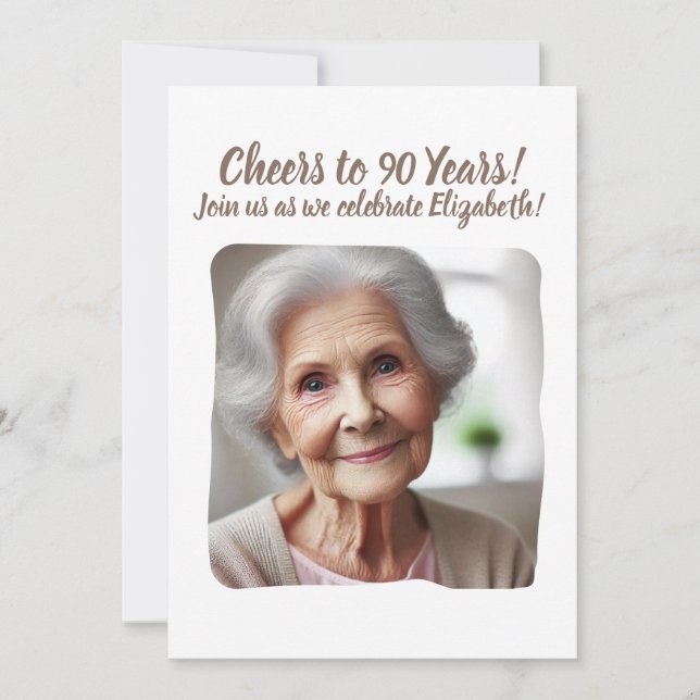 Convite Anima-se a 90 anos de Festa de aniversário de 90 A (Frente)