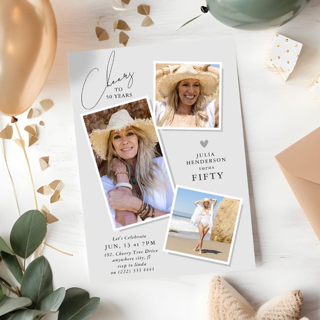 Convite Anima-se com a Festa de aniversário de 3 Imagens d (Criador carregado)