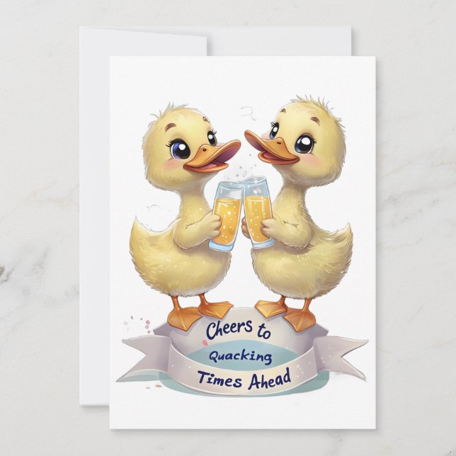 Convite Animações para o Quacking Times em Frente (Frente)