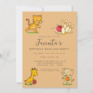 Convite Animais Cachorros, Boliche De Dez Pinos Personaliz