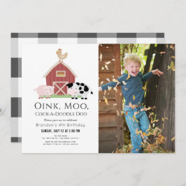 Convite Animais da Fazenda Galeria Branca Foto: Aniversári