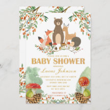 Animais da Floresta Chá de fraldas da Madeira