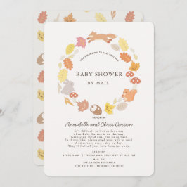 Convite Animais da Floresta Chá de fraldas por Correio