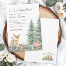 Animais da Floresta de Madeira Aventura Baby Showe