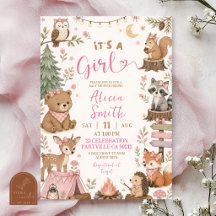 Animais da Floresta É uma festa de bebê girl