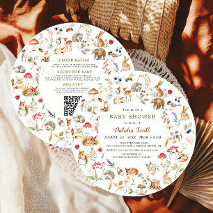 Convite Animais da Floresta em Aquarela Chá de Bebê All in