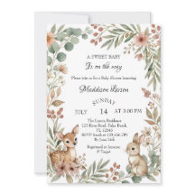 Animais da Floresta Veado Coelho Verde Sage Churra