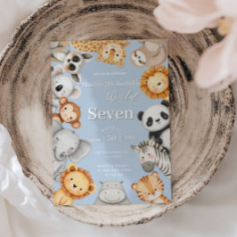 Convite Animais da Selva Selvagem Selvagem Selvagem Selvag