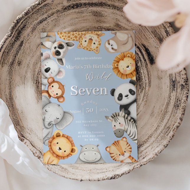 Convite Animais da Selva Selvagem Selvagem Selvagem Selvag (Criador carregado)