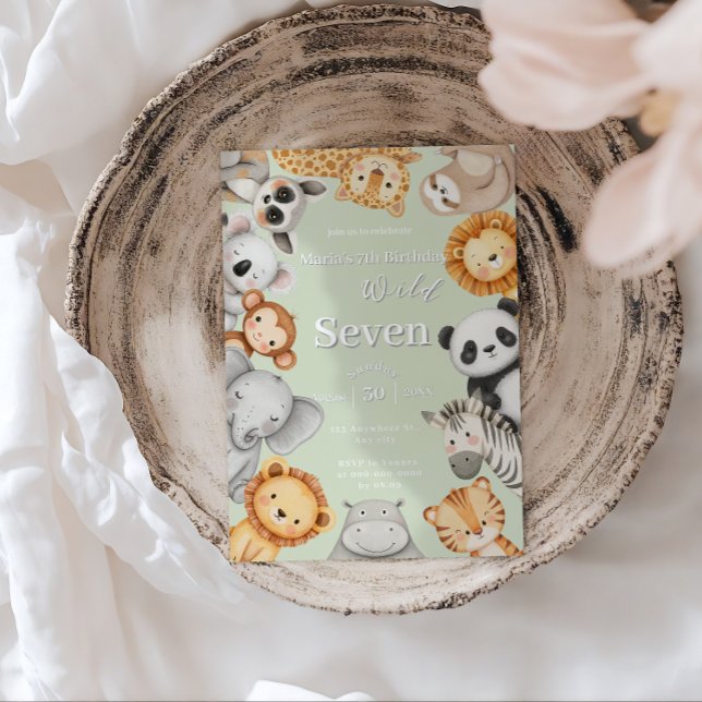 Convite Animais da Selva Selvagem Selvagem Selvagem Selvag (Criador carregado)