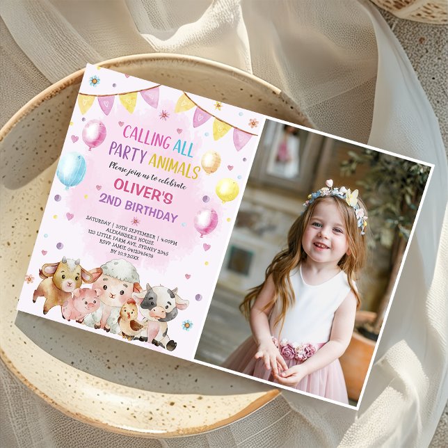 Convite Animais de Criação Balões Barnyard Foto de Anivers (Criador carregado)