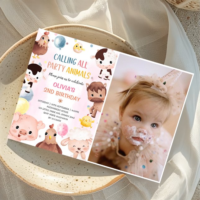 Convite Animais de Criação Balões Barnyard Foto de Anivers (Criador carregado)
