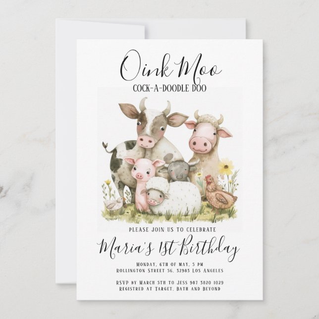 Convite Animais de exploração (Frente)