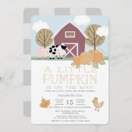 Convite Animais de Exploração Barnyard Chá de fraldas Virt