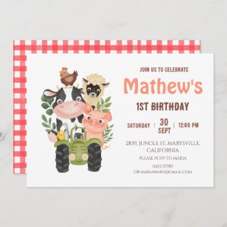 Convite Animais de exploração Santa Vaca Primeiro primeiro