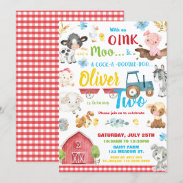 Convite Animais de Exploração segundo aniversário de Barny