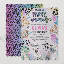 Convite Animais de Festa de Aniversário Bons