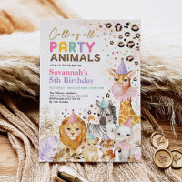 Animais de festa selvagem Safari Leopard Imprimir 