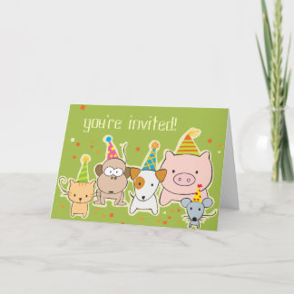 Convite animais de festa — vocês são convidados!