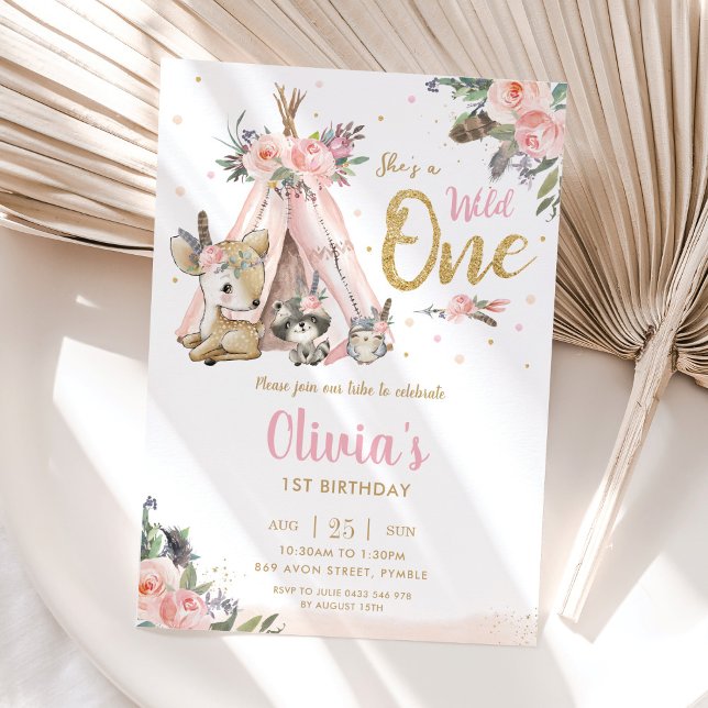 Convite Animais de Floresta Cura Selvagens Selvagens Triba (Criador carregado)