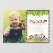 Animais do Partido Selgle Safari Foto de Aniversár