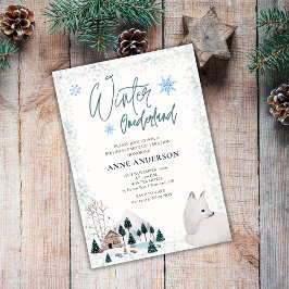 Convite Animais do Primeiro Aniversário de Inverno Onederl