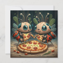 Convite Animais engraçados e fofos comendo pizza ideias de