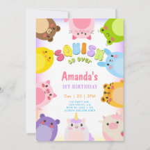 Animais Esmagam Sobre o Aniversário Arco-íris
