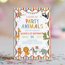 Animais Fofos da Festa Safari Aniversário de Crian
