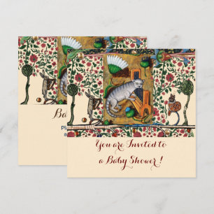 Convite ANIMAIS QUE FAZEM MÚSICA GATO TOCANDO ÓRGÃO Chás d