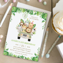 Animais Selvagens - Carro Safari primeiro aniversa