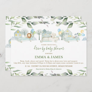 Convite Animais Selvagens Carros De Greenerescência Conduz