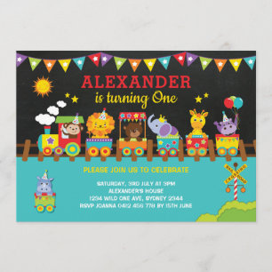 Convite Animais selvagens de safari de selva no primeiro