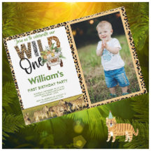 Animais Selvagens Safari Primeiro Menino de Aniver