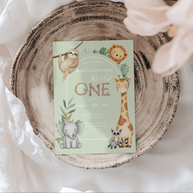 Convite Animais Selvagens Selvagens Selvagens de Uma Selva (Criador carregado)