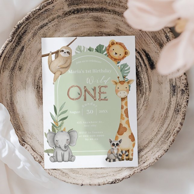 Convite Animais Selvagens Selvagens Selvagens de Uma Selva (Criador carregado)