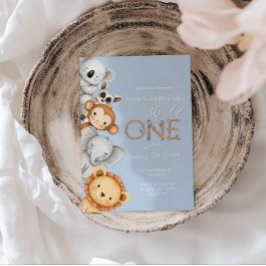 Convite Animais Selvagens Tropicais de Pastel, Uma Selva S