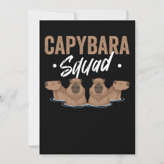 Convite Animal Squad Rodent Capybara