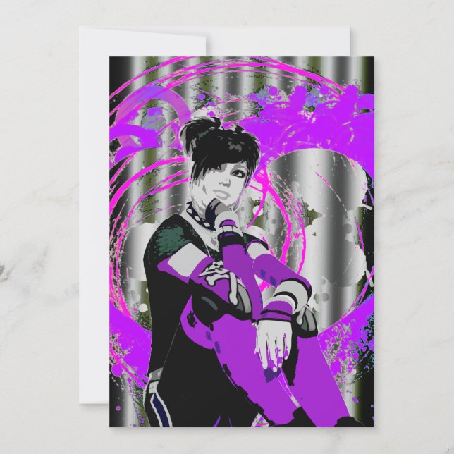 Convite Anime Gótico Doce 16 (Frente)